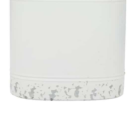 White Metal Farmhouse Decorative Jar Set